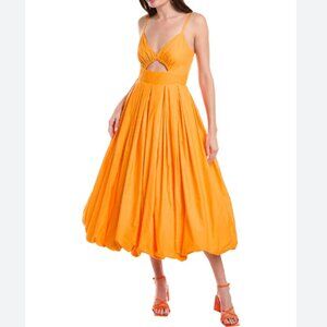 Hutch Orange Midi Dress